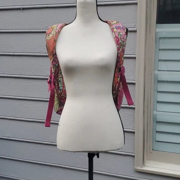 Vera Bradley Pink Swirls Laptop Backpack - Picture 3 of 15